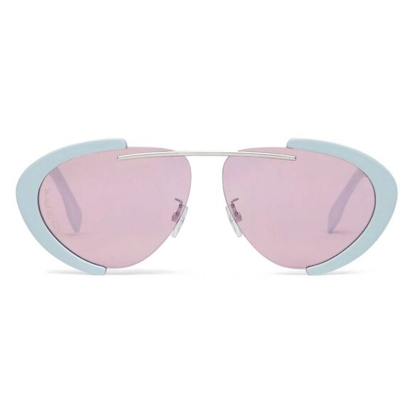 NWT FENDI SUNGLASSES WOMEN ROUND PINK SILVER EYEWEAR - Picture 3 of 4